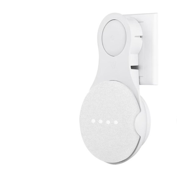 Wasserstein AC Outlet Mount for Google Nest Mini and Google Home Mini White - Picture 1 of 6